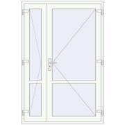 REHAU Т94/60 1370x2050 мм Білий (RAL 9016) з двох сторін
