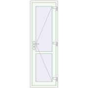 REHAU Т94/60 650x2040 мм Білий (RAL 9016) з двох сторін