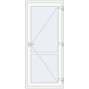 Внутрішні двері 900x2050 мм REHAU Т94/60 Білий (RAL 9016) з двох сторін Внутрішні двері 900x2050 мм REHAU Т94/60 Білий (RAL 9016) з двох сторін