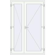 REHAU Т94/60 1300x2050 мм Білий (RAL 9016) з двох сторін
