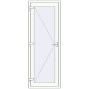 Внутрішні двері 800x2100 мм REHAU Т94/60 Білий (RAL 9016) з двох сторін Внутрішні двері 800x2100 мм REHAU Т94/60 Білий (RAL 9016) з двох сторін