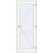 Внутрішні двері 800x2050 мм REHAU Т94/60 Білий (RAL 9016) з двох сторін