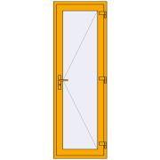 Внутрішні двері 750x2200 мм Altest RAL 1003 Signal yellow з двох сторін