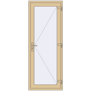 Внутрішні двері 800x2100 мм Altest RAL 1014 Ivory з двох сторін