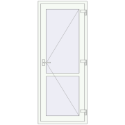 Внутрішні двері 790x2035 мм REHAU Т94/60 Білий (RAL 9016) з двох сторін