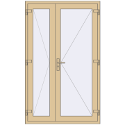 Внутрішні двері 1250x2050 мм Altest RAL 1014 Ivory з двох сторін