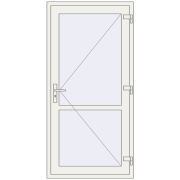 REHAU Z74/60 930x1900 мм Білий (RAL 9016) з двох сторін