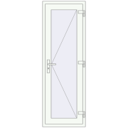 REHAU Т94/60 724x1940 мм Білий (RAL 9016) з двох сторін