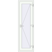 Внутрішні двері 600x2000 мм REHAU Т94/60 Білий (RAL 9016) з двох сторін