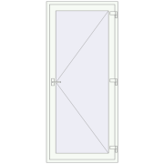 REHAU Т118/60 Вхідні двері, відкривання назовні 1000x2250 мм REHAU Т118/60 Вхідні двері, відкривання назовні 1000x2250 мм