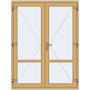 Altest 1550x2050 мм RAL 1002 Sand yellow з двох сторін
