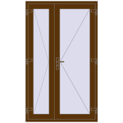 REHAU Z74/60 1200x2010 мм WALNUT з двох сторін