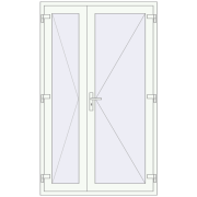 REHAU Т94/60 1300x2150 мм Білий (RAL 9016) з двох сторін