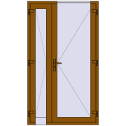 Внутрішні двері 1200x2100 мм REHAU Т94/60 GOLDEN OAK з двох сторін