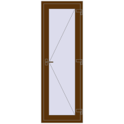 Внутрішні двері 700x2050 мм REHAU Z74/60 WALNUT з двох сторін