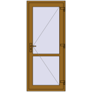 Внутрішні двері 850x1990 мм REHAU Т94/60 LIGHT_OAK з двох сторін