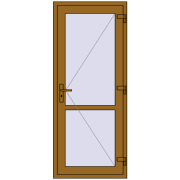 Внутрішні двері 810x1940 мм REHAU Т94/60 LIGHT_OAK з двох сторін