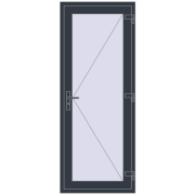 REHAU Т94/60 800x2080 мм ANTHRACITE_GREY_STRUKTURAL з двох сторін