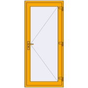 Altest 900x2000 мм RAL 1003 Signal yellow з двох сторін Altest 900x2000 мм RAL 1003 Signal yellow з двох сторін