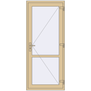 Внутрішні двері 900x2100 мм Altest RAL 1014 Ivory з двох сторін