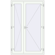 Внутрішні двері 1290x2100 мм REHAU Т94/60 Білий (RAL 9016) з двох сторін