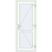 Altest 730x1880 мм RAL 9016 Traffic white з двох сторін