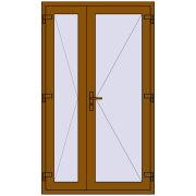 REHAU Т94/60 1200x2050 мм GOLDEN OAK з двох сторін