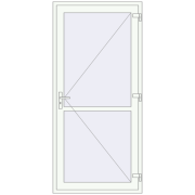 REHAU Z74/60 1060x2280 мм Білий (RAL 9016) з двох сторін