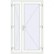 REHAU Т94/60 1200x2000 мм Білий (RAL 9016) з двох сторін