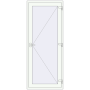 Внутрішні двері 900x2200 мм REHAU Т94/60 Білий (RAL 9016) з двох сторін