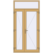 Внутрішні двері 1200x2400 мм Altest RAL 1002 Sand yellow з двох сторін