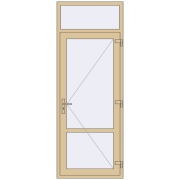 Внутрішні двері 900x2400 мм Altest RAL 1014 Ivory з двох сторін