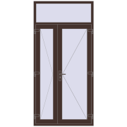 Внутрішні двері 1200x2500 мм Altest RAL 8017 Chocolate brown з двох сторін