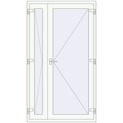 REHAU Т94/60 1200x2100 мм Білий (RAL 9016) з двох сторін