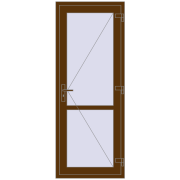 REHAU Т94/60 800x2050 мм WALNUT з двох сторін