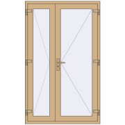 Внутрішні двері 1250x2050 мм Altest RAL 1001 Beige з двох сторін