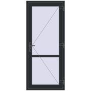Внутрішні двері 900x2100 мм Altest RAL 9017 Traffic black з двох сторін