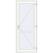 Внутрішні двері 950x2350 мм Altest RAL 9016 Traffic white з двох сторін
