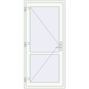 REHAU Т94/60 900x1930 мм Білий (RAL 9016) з двох сторін
