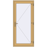 Altest 900x2000 мм RAL 1002 Sand yellow з двох сторін