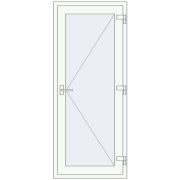 Внутрішні двері 780x1870 мм REHAU Т94/60 Білий (RAL 9016) з двох сторін Внутрішні двері 780x1870 мм REHAU Т94/60 Білий (RAL 9016) з двох сторін