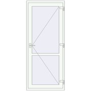 Внутрішні двері 900x2100 мм REHAU Т94/60 Білий (RAL 9016) з двох сторін