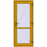 Altest 800x1900 мм RAL 1005 Honey yellow з двох сторін