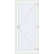 REHAU Т94/60 960x2270 мм Білий (RAL 9016) з двох сторін