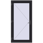 REHAU Т94/60 1000x2000 мм BLACK_ULTI-MATT з двох сторін
