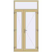 Внутрішні двері 1200x2500 мм Altest RAL 1000 Green beige з двох сторін