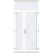 Внутрішні двері 1200x2500 мм Altest RAL 9016 Traffic white з двох сторін