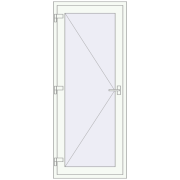REHAU Т94/60 750x2020 мм Білий (RAL 9016) з двох сторін REHAU Т94/60 750x2020 мм Білий (RAL 9016) з двох сторін
