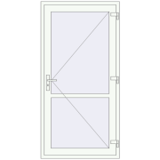 REHAU Т94/60 1000x2000 мм Білий (RAL 9016) з двох сторін