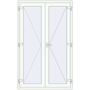 REHAU Т94/60 1290x2100 мм Білий (RAL 9016) з двох сторін